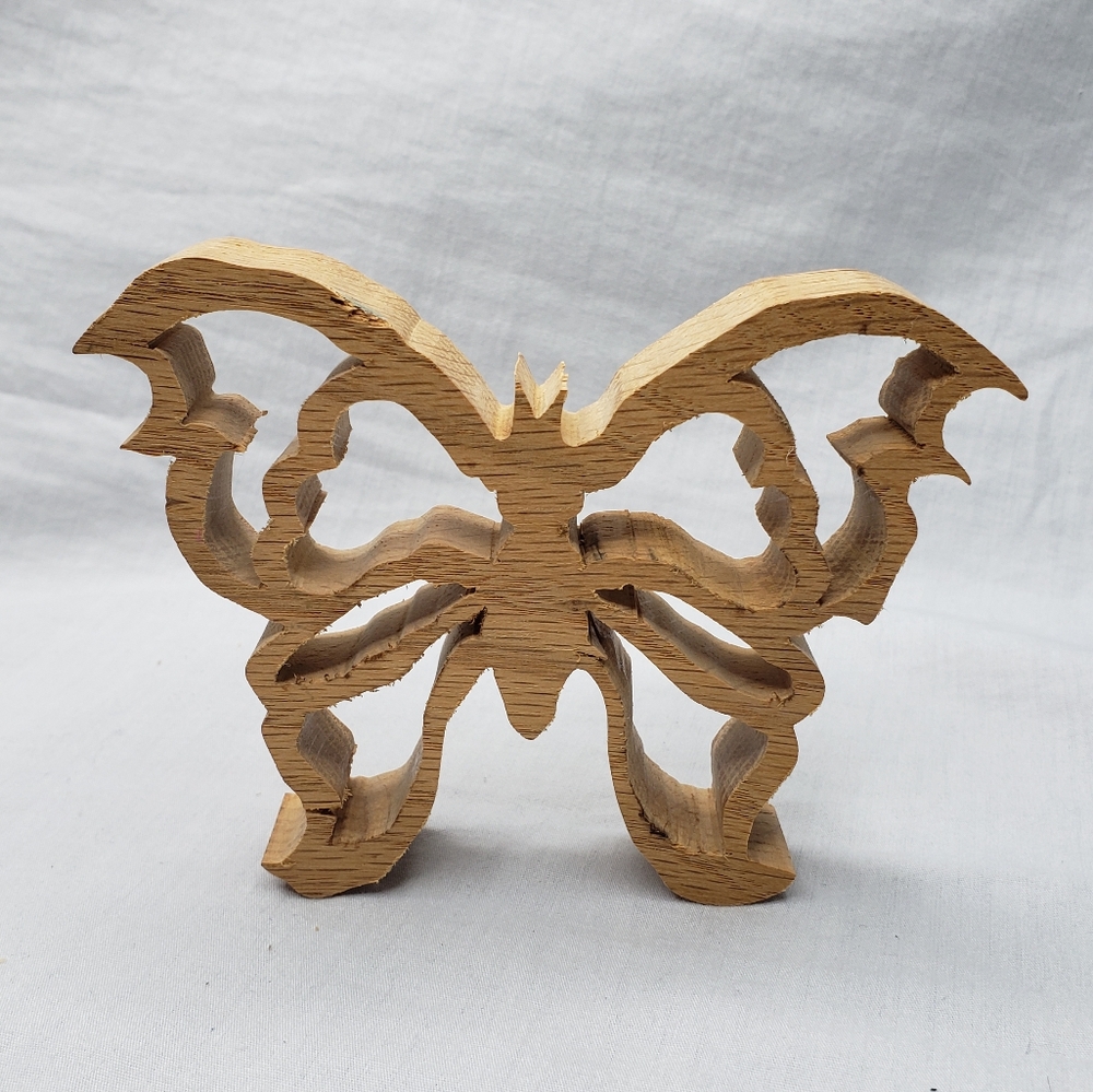 Handcrafted Scrollwork Wood Butterfly